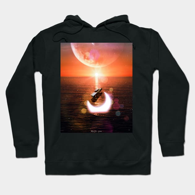 Sunset Vibes Hoodie by Yokipon Art